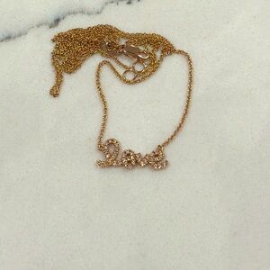 Sydney Evan GOLD & DIAMOND SMALL LOVE NECKLACE